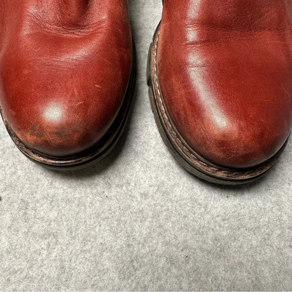 Pikolinos Burgundy Leather Suede Fringe Ankle Boots Women Size 39 - Picture 10 of 13